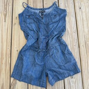 Vintage Denim Blue Romper